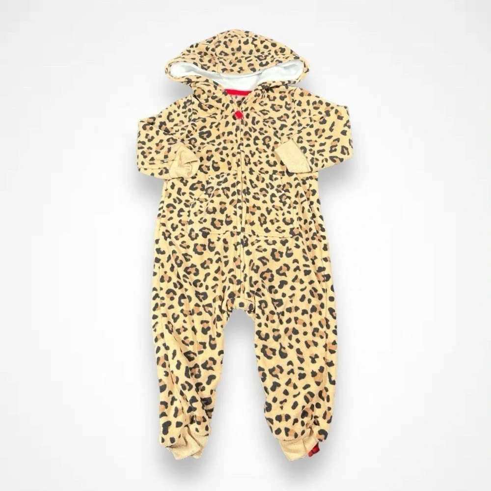 4/$20 Carter’s Fleece Cheetah Print  Sleeper/Footie